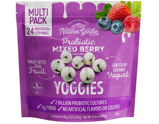 Probiotic Mixed Berry Yoggies, 0.7 oz, 24 pack Natures Garden