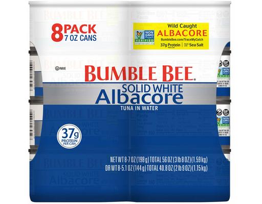 Solid White Albacore Tuna in Water, 7 oz (8-pk) Bumble Bee