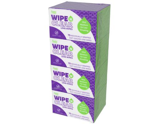 Wipe 'N Clear Biodegradable Lens Wipe, 300 count total Flents