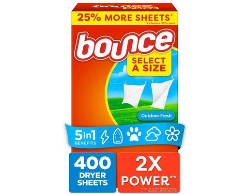 Fabric Softener Dryer Sheets, Outdoor Fresh, 400 count Bounce