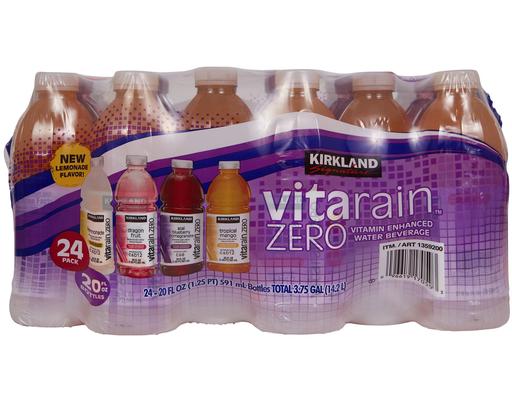 Vita Rain Zero Water, Variety Pack, 20 fl oz (24-pk) Kirkland Signature