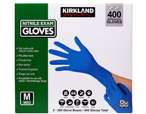 Nitrile Exam Gloves, 400-count, Size Medium Kirkland Signature