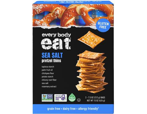 Sea Salt Pretzel Thins, 16 oz Everybody Eat