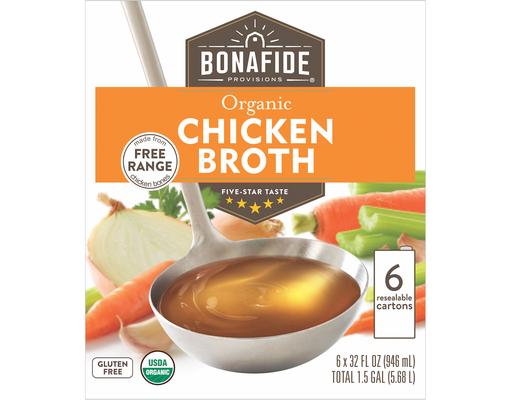Broth Organic Chicken 6 pack, 32 oz Bonafide