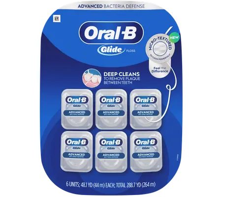 Glide Advanced Bacteria Defense Floss, 6 ct Oral-B