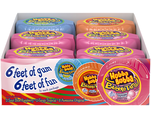 Bubble Gum Tape, Variety Pack, 2 oz, 12 count Hubba Bubba
