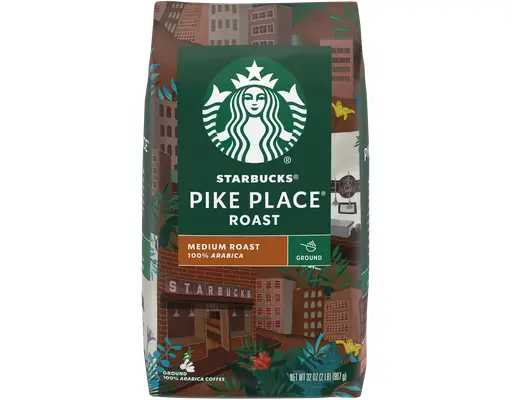 Pike Place Roast Ground Coffee, Medium Roast, 2 lbs Starbucks