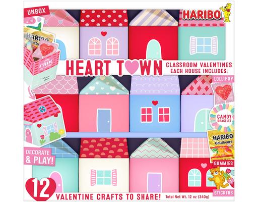 Heart Town Valentine DIY Craft with Candy, 12 oz Haribo