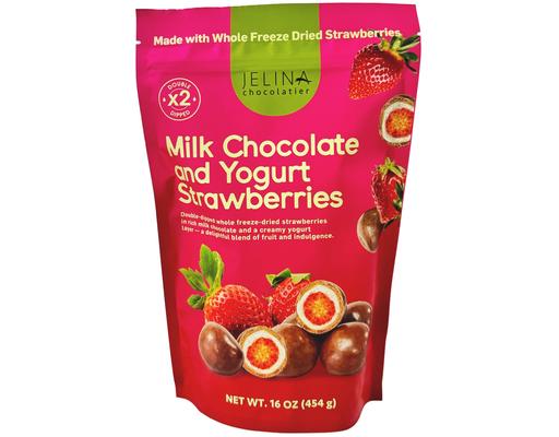 Chocolate And Yogurt Strawberries 16 oz Jelina