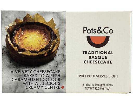 Burnt Basque Cheesecake 2 count, 1.26 lb Pots & Co