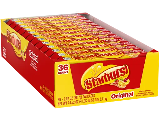 Chewy Candy, Original, Full Size, 2.07 oz, 36 count Starburst
