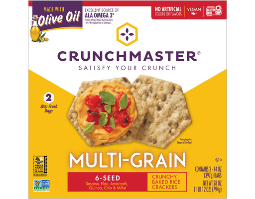 Multi-Grain Rice Crackers, 14 oz, 2 count Crunchmaster