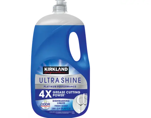 Ultra Shine Dishwashing Liquid, Fresh Scent, 90 fl oz Kirkland Signature