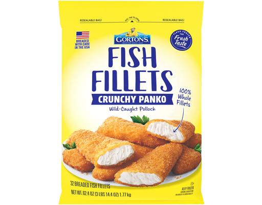 Golden Crispy Panko Wild Caught Pollock 100% Whole Fish Fillets, 32 count Gorton���s