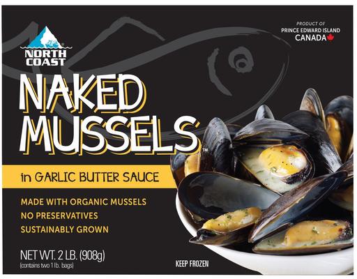 Naked Mussels in Garlic Butter Sauce, 2 lbs. North Coast