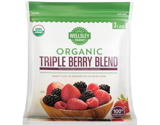 Organic Triple Berry Mix, 3 lbs. Wellsley Farms