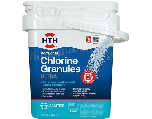 Chlorine Granules Ultra, 40 lbs. HTH