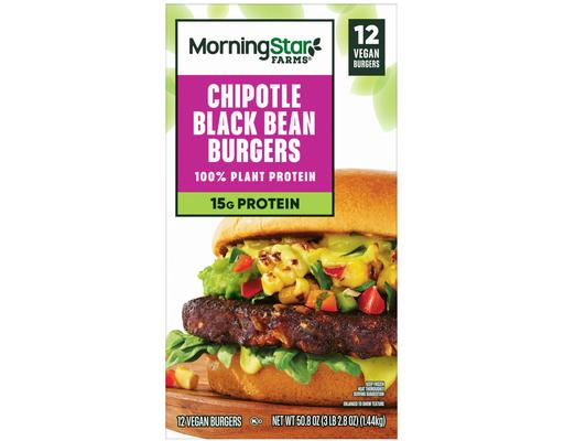 Farms Chipotle Black Bean Veggie Burgers, 12 count MorningStar