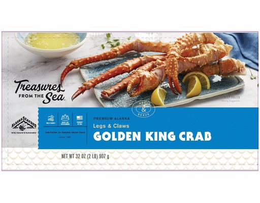 Gold King Crab Leg and Claw, 2 lbs. Treasures from the Sea