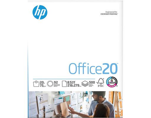 White Office Copy Paper, 92 Brightness, 20 lbs., 1500 sheets HP