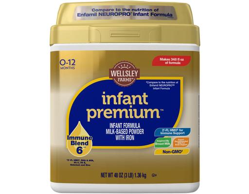 Premium Infant Formula Powder, 48 oz. Wellsley Farms