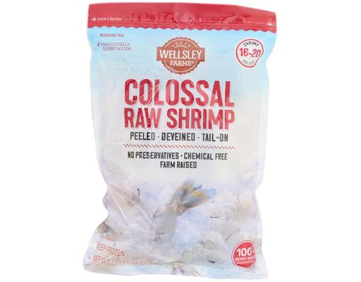 Colossal Uncooked Shrimp, 1.5 lbs. Wellsley Farms