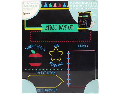First and Last Day of School Reversible Chalkboard Pearhead