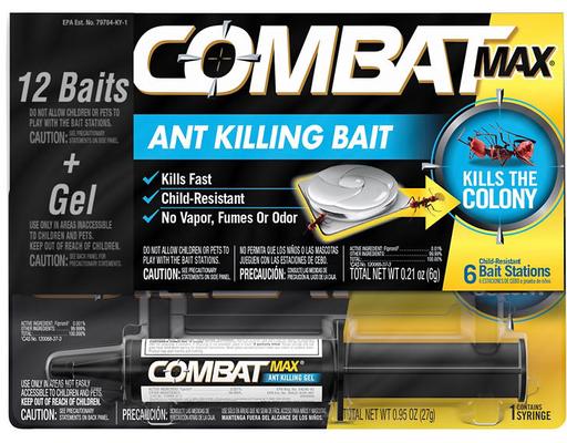 Max Ant Killing Bundle, 12 Baits and 1 Ant Killing Gel Syringe 27g Combat