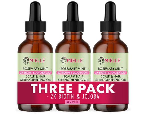 Rosemary Mint Scalp & Hair Strengthening Oil, 3 pack, 2 fl. oz. Mielle
