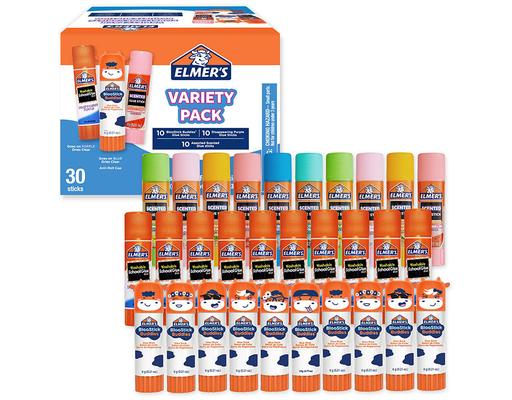 Glue Stick Variety Pack, Assorted, 30 count. Elmer's