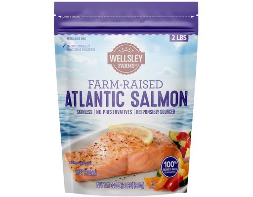 Farm-Raised Atlantic Salmon, 2 lbs. Wellsley Farms
