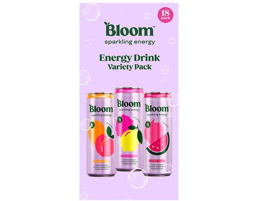 Sparkling Energy Variety Pack, 18 pack, 12 oz. Bloom