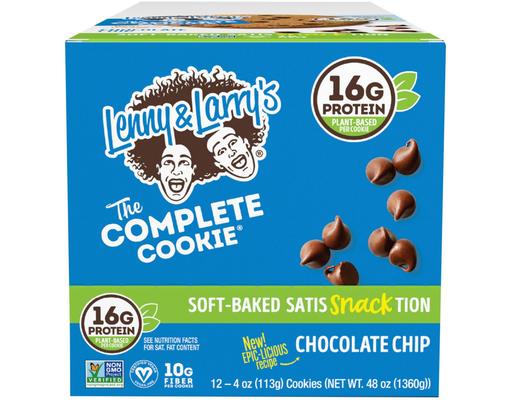 Complete Chocolate Chip Cookie, 16g Protein, 4 oz., 12 count Lenny & Larry's