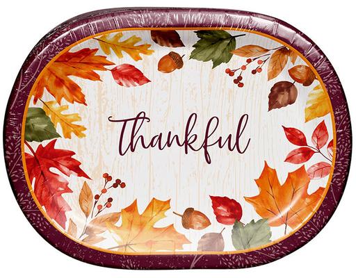 Fall Oval Plate, 50 count. Artstyle