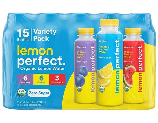 Organic Lemon Water Variety Pack, 15 bottles, 15.2 oz. Lemon Perfect