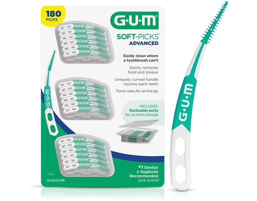 Soft-Picks Advanced Dental Picks for Teeth Cleaning and Gum Health, 180 count. GUM