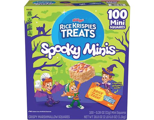 Treats Spooky Minis Mini Crispy Marshmallow Squares, 100 count Rice Krispies