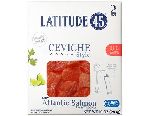 Ceviche Style Atlantic Salmon, Lightly Smoked, Salmon Cubes, 2 pack, 5 oz. each Latitude 45