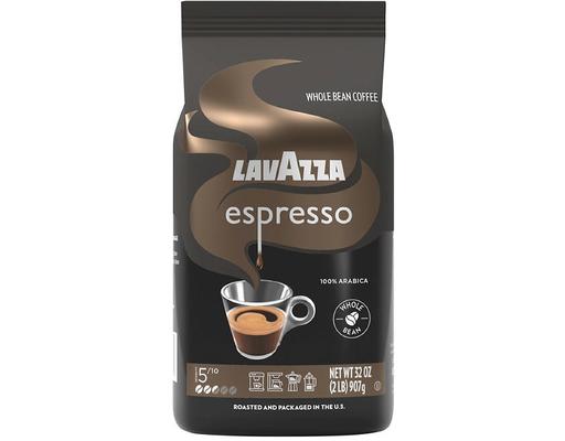 Espresso Whole Bean Coffee, Medium Roast, Bag, 2 lbs. Lavazza