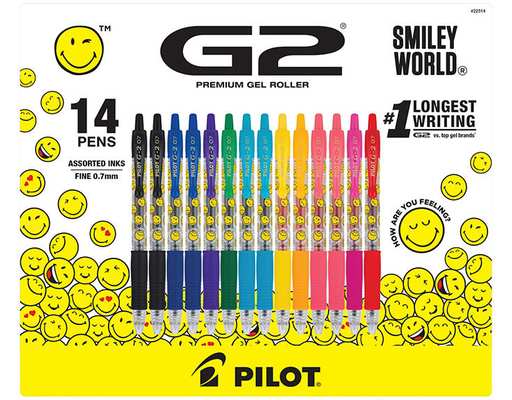 G2 SmileyWorld Fine Assorted Collection, 14 pack. Pilot