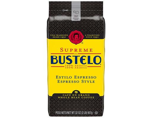Supreme by Bustelo Espresso Style Whole Bean Coffee, Medium Dark Roast, 32 oz. Cafe Bustelo