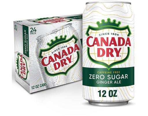 Zero Sugar Ginger Ale Soda, 24 cans, 12 fl. oz. Canada Dry