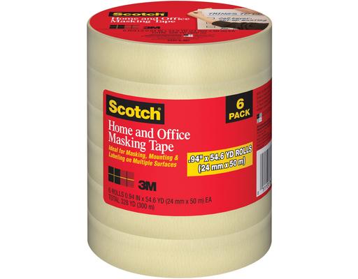 Home and Office Masking Tape, 6 pack. Scotch