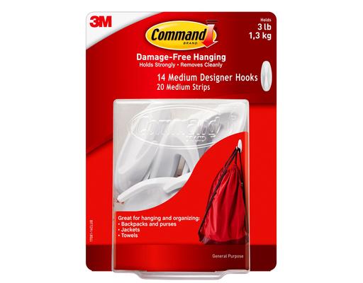Command Medium Hooks, 14 count 3M