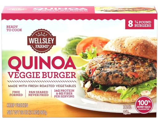 Quinoa Veggie Burgers, 8 count Wellsley Farms