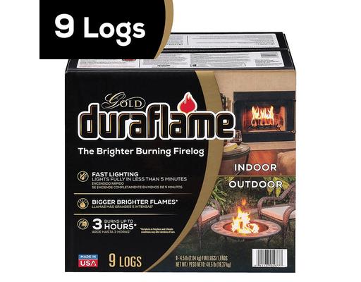 Indoor/Outdoor Gold Firelogs 4.5 lbs. Firelogs Duraflame