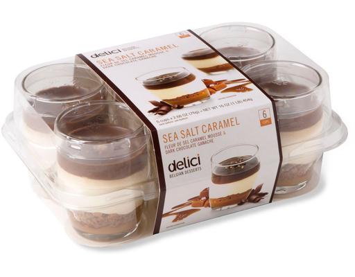 Sea Salt Caramel Mousse, 6 count Delci