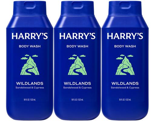 Wildlands Body Wash  3 count, 18 fl ounce each Harry's