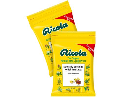 Original Natural Herb Drops 2 pack, 130 count each Ricola