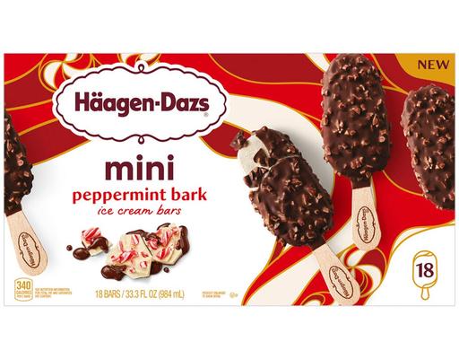 Haagen Dazs Peppermint Bark Bars 18 count, 1.85 ounce each Häagen-Dazs